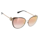 BVLGARI Sunglasses Metal Gold Black Auth BA15547V-1