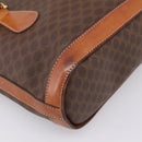 CELINE Macadam Tote Bag PVC Leather Brown Gold Tone Auth BA15551-13