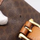 CELINE Macadam Tote Bag PVC Leather Brown Gold Tone Auth BA15551-25