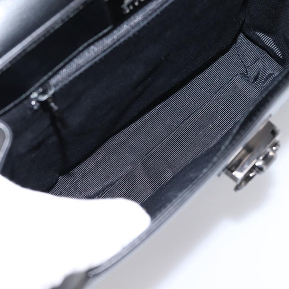 GIVENCHY Hand Bag Leather 2way Black Auth BA15552A