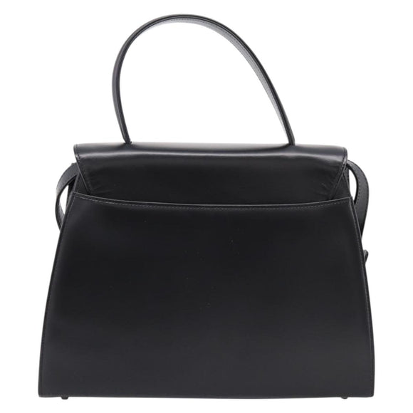GIVENCHY Hand Bag Leather 2way Black Auth BA15552A