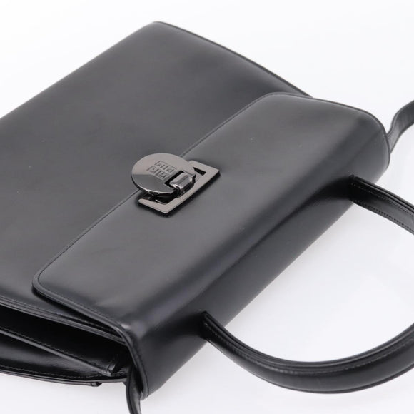 GIVENCHY Hand Bag Leather 2way Black Auth BA15552A