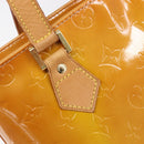 LOUIS VUITTON Monogram Vernis Houston Hand Bag Beige M91004 LV Auth BA15557-19