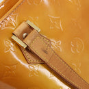 LOUIS VUITTON Monogram Vernis Houston Hand Bag Beige M91004 LV Auth BA15557-9