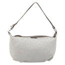 Salvatore Ferragamo Gancini Hand Bag Canvas Gray Silver Auth BA15559-13