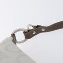 Salvatore Ferragamo Gancini Hand Bag Canvas Gray Silver Auth BA15559-8