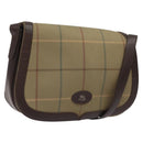Burberrys Nova Check Shoulder Bag Canvas Brown Gold Auth BA1556-1