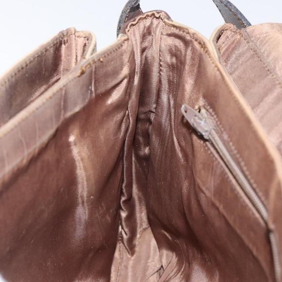 Burberrys Nova Check Shoulder Bag Canvas Brown Gold Auth BA1556