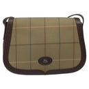 Burberrys Nova Check Shoulder Bag Canvas Brown Gold Auth BA1556-13