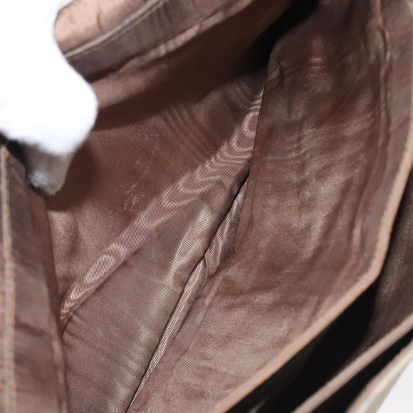 Burberrys Nova Check Shoulder Bag Canvas Brown Gold Auth BA1556