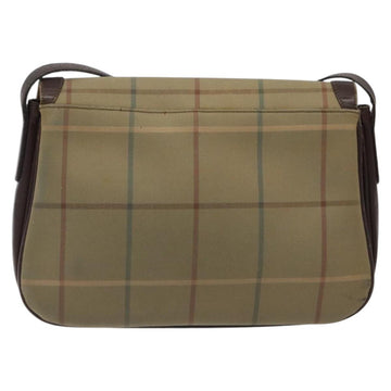 Burberrys Nova Check Shoulder Bag Canvas Brown Gold Auth BA1556 - 0