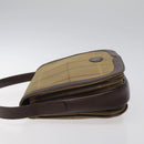 Burberrys Nova Check Shoulder Bag Canvas Brown Gold Auth BA1556-4
