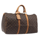 LOUIS VUITTON Monogram Keepall 50 Boston Bag M41426 LV Auth BA15561A-1
