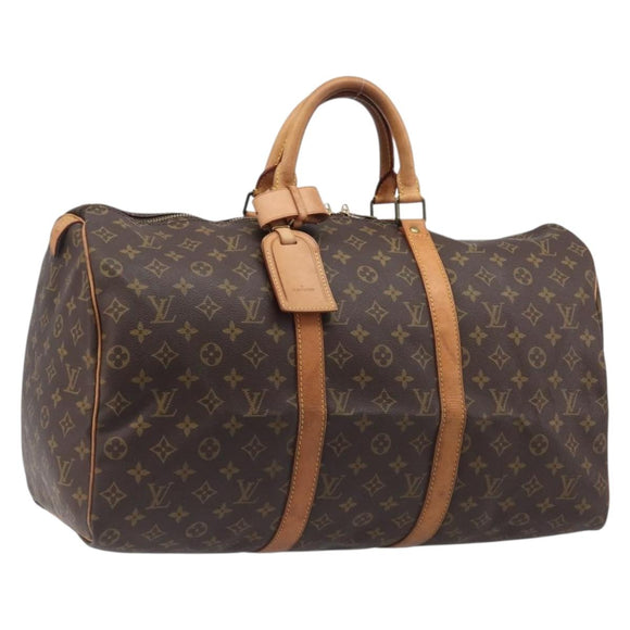 LOUIS VUITTON Monogram Keepall 50 Boston Bag M41426 LV Auth BA15561A