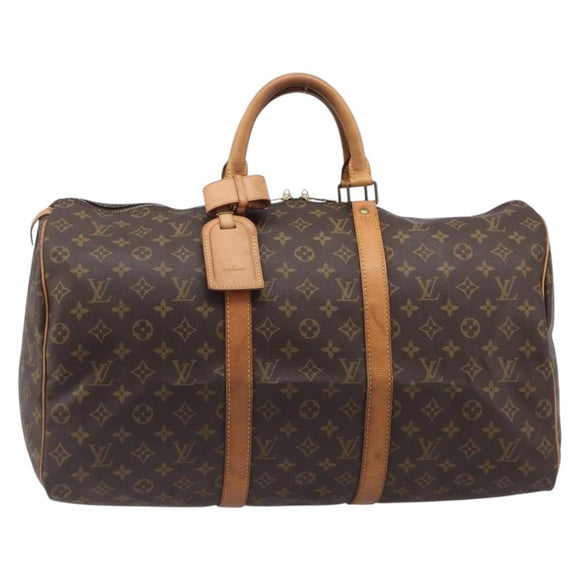 LOUIS VUITTON Monogram Keepall 50 Boston Bag M41426 LV Auth BA15561A