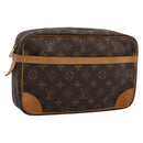 LOUIS VUITTON Monogram Compiegne 28 Clutch Bag M51845 LV Auth BA15562-1