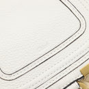Chloe Basket Bag Hand Bag Raffia Beige White Auth BA15563V-16