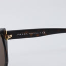 PRADA Sunglasses Plastic Black Gold Tone Auth BA15566V-10