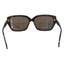 PRADA Sunglasses Plastic Black Gold Tone Auth BA15566V-3