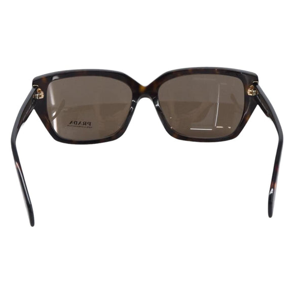 PRADA Sunglasses Plastic Black Gold Tone Auth BA15566V