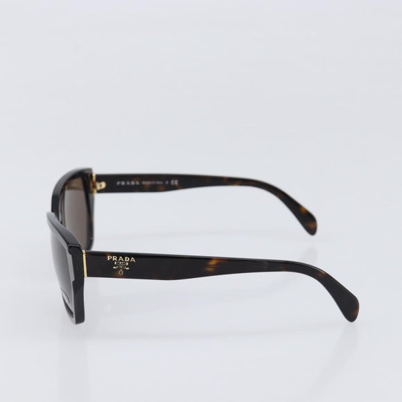 PRADA Sunglasses Plastic Black Gold Tone Auth BA15566V