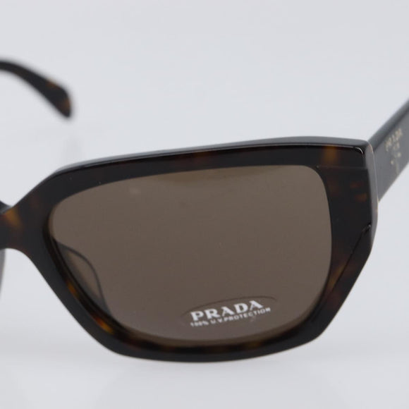 PRADA Sunglasses Plastic Black Gold Tone Auth BA15566V