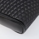BALLY Chain Shoulder Bag Leather Black Gold Tone Auth BA15568A-14