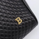 BALLY Chain Shoulder Bag Leather Black Gold Tone Auth BA15568A-15