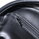 BALLY Chain Shoulder Bag Leather Black Gold Tone Auth BA15568A-21