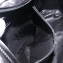 BALLY Chain Shoulder Bag Leather Black Gold Tone Auth BA15568A-22