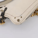Chloe Paddington Shoulder Bag Leather Outlet White Gold Tone Auth BA15569V-13