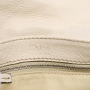 Chloe Paddington Shoulder Bag Leather Outlet White Gold Tone Auth BA15569V-19