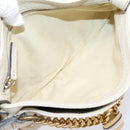 Chloe Paddington Shoulder Bag Leather Outlet White Gold Tone Auth BA15569V-20