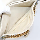 Chloe Paddington Shoulder Bag Leather Outlet White Gold Tone Auth BA15569V-26