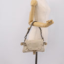 Chloe Paddington Shoulder Bag Leather Outlet White Gold Tone Auth BA15569V-29