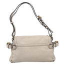 Chloe Paddington Shoulder Bag Leather Outlet White Gold Tone Auth BA15569V-3