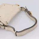 Chloe Paddington Shoulder Bag Leather Outlet White Gold Tone Auth BA15569V-7