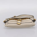 Chloe Paddington Shoulder Bag Leather Outlet White Gold Tone Auth BA15569V-9