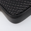 BALLY Chain Shoulder Bag Leather Black Gold Tone Auth BA15570A-12
