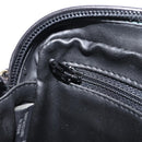 BALLY Chain Shoulder Bag Leather Black Gold Tone Auth BA15570A-20