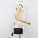 BALLY Chain Shoulder Bag Leather Black Gold Tone Auth BA15570A-22