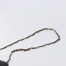 BALLY Chain Shoulder Bag Leather Black Gold Tone Auth BA15570A-8