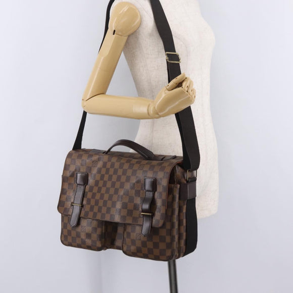 LOUIS VUITTON Damier Ebene Broadway Shoulder Bag N42270 LV Auth BA15571