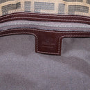 FENDI Zucca Canvas Mamma Baguette Shoulder Bag Black Silver Auth BA15572A-22