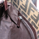 FENDI Zucca Canvas Mamma Baguette Shoulder Bag Black Silver Auth BA15572A-25