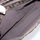 FENDI Zucca Canvas Mamma Baguette Shoulder Bag Black Silver Auth BA15572A-29