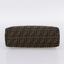FENDI Zucca Canvas Mamma Baguette Shoulder Bag Black Silver Auth BA15572A-5