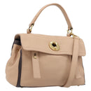 SAINT LAURENT Muse To Hand Bag Leather 2way Beige Gold Tone 283761 Auth BA15574A-1