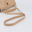 SAINT LAURENT Muse To Hand Bag Leather 2way Beige Gold Tone 283761 Auth BA15574A-10