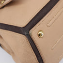 SAINT LAURENT Muse To Hand Bag Leather 2way Beige Gold Tone 283761 Auth BA15574A-14